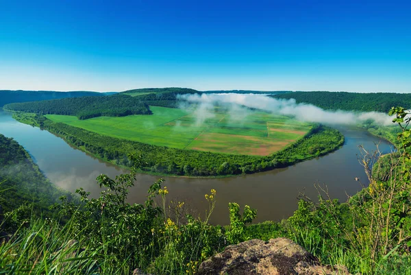 Paisagem fluvial Dnister — Fotografia de Stock