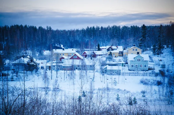 Orașul de iarnă din nord — Fotografie, imagine de stoc