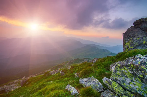 Mountain sunset landscape — Stock Photo, Image