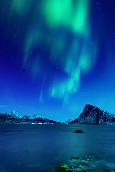 Aurora boreale in norway — Foto Stock