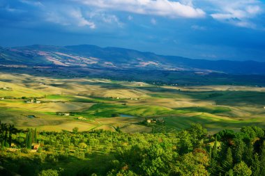 Toskana 'daki dalgalı tarlalar