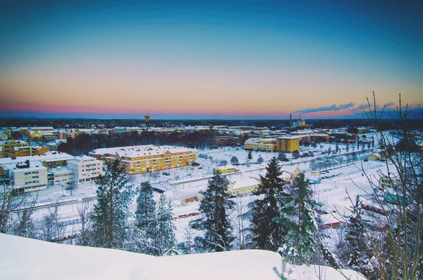 Вид на маленький шведский городок — стоковое фото