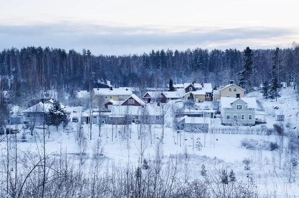 Zimą Północnej miasta — Zdjęcie stockowe