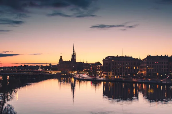 Stockholm solnedgången — Stockfoto