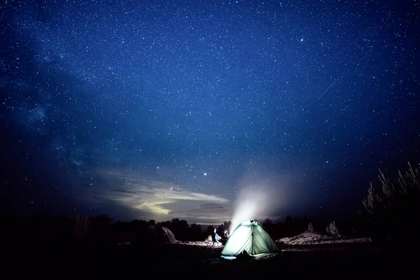 Camping sous ciel étoilé — Photo