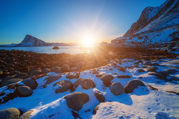 ロフォッテンスの夕日 — ストック写真