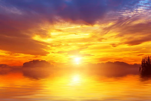 Fantastické moře slunce — Stock fotografie
