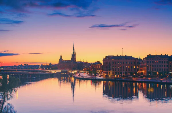 Stockholm solnedgången — Stockfoto