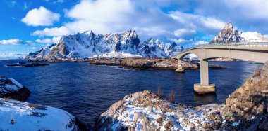 Hamnoy kış manzarası