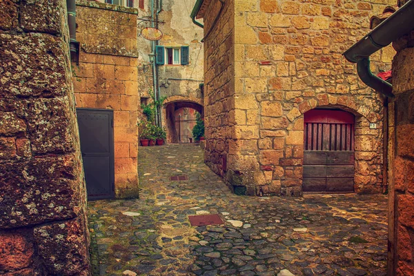 Calle Sorano ciudad — Foto de Stock