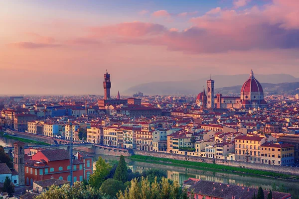 Florence View naplementekor — Stock Fotó