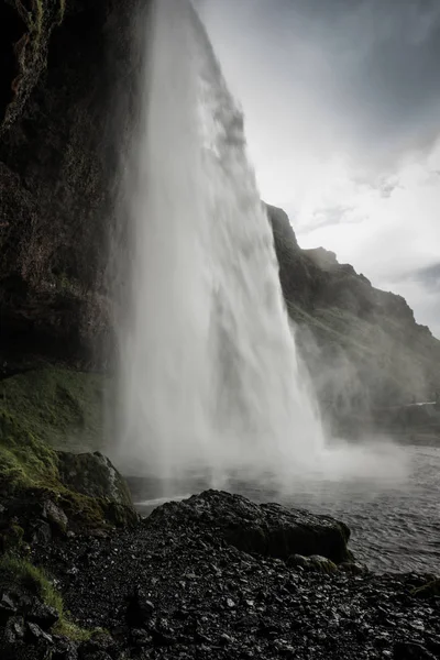 Vodopád Seljalandsfoss na Islandu — Stock fotografie