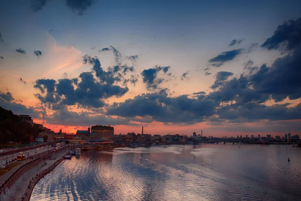 Dnipro 'da günbatımı — Stok fotoğraf