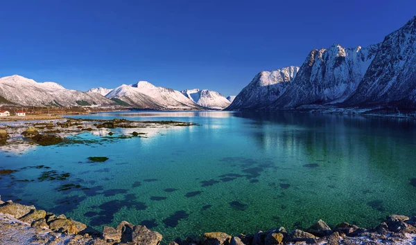 Χειμώνας Νορβηγία λίμνη — Φωτογραφία Αρχείου