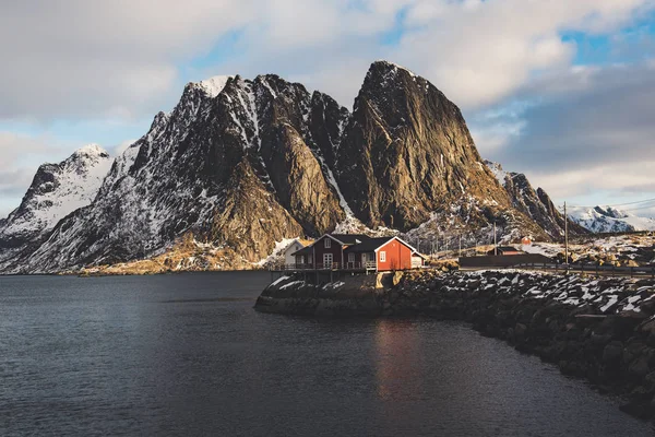 Hamnoy vinterlandskap — Stockfoto