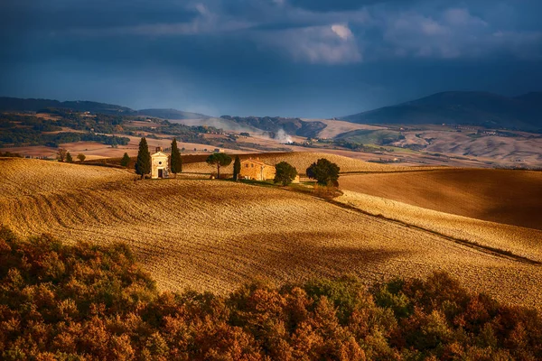 Wavy fields in Tuscany — Stock Photo, Image