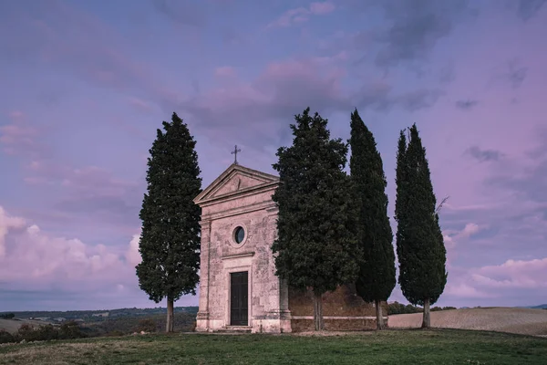 Capilla de Vitaleta en Toscana — Foto de Stock