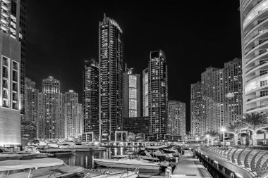 Gece Dubai Marina 'sı