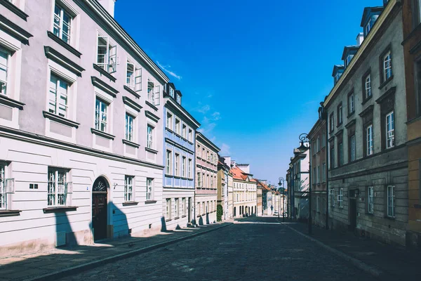 Centro de Varsovia streer — Foto de Stock