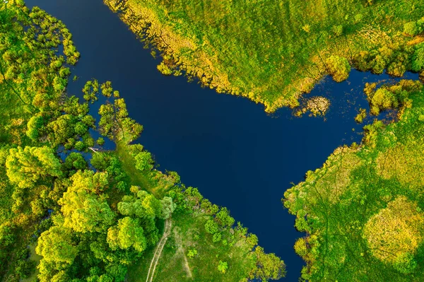 Lac dans les prairies — Photo