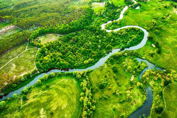 Rivière dans les prairies — Photo