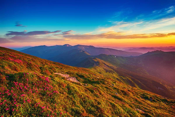 Amazing mountain sunrise — Stock Photo, Image