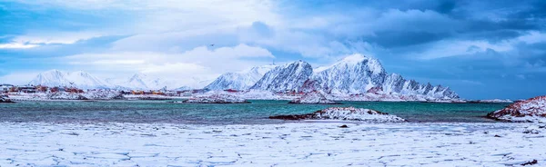 Hiver Norvège lac — Photo