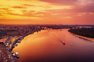 Dnipro 'da günbatımı