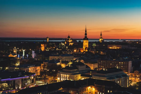 Tallinn view at sunset — Stock Photo, Image