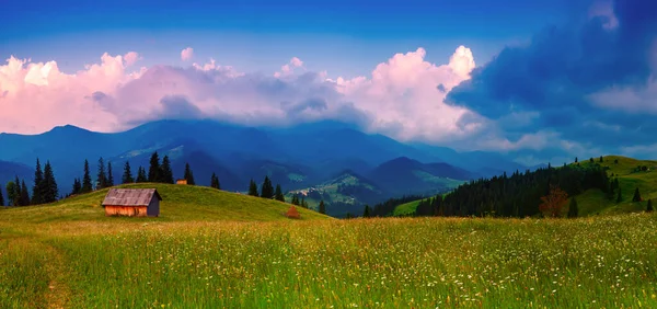 Paesaggio montano dei Carpazi — Foto Stock