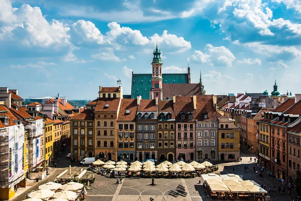 Marknadstorget i Warszawa — Stockfoto