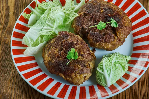 Arbi ke Kebab - Punjabi vegetarian recipe made with mashed arbi, gram flour and breadcrumbs. Indian food,