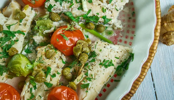 Cod with Tomato and Herb Butter