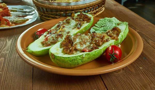 Taco Stuffed Summer Squash Boats