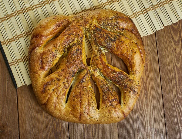 Focaccia siciliana - Italian bread, sicilian flatbread