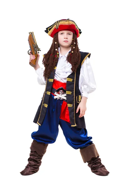Giovane ragazzo vestito da pirata — Foto Stock