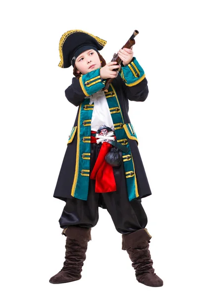 Young boy dressed as pirate Stock Picture