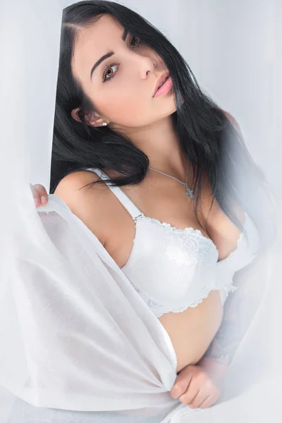 Young Attractive Woman Posing Studio — Stock Photo, Image