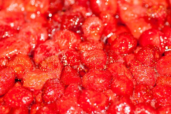 Vermelho Morango Geleia Fundo Textura — Fotografia de Stock