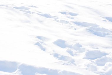 Soğuk kış. Beyaz, toz halinde kar