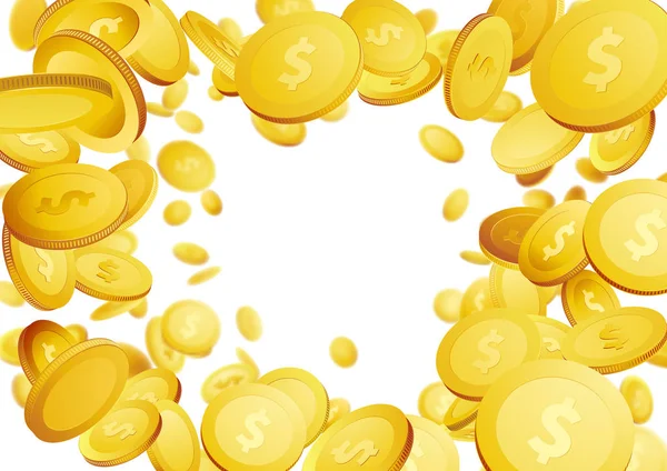 Που Φέρουν Φωτεινή Χρυσά Νομίσματα Διάνυσμα Εικονογράφηση — Διανυσματικό Αρχείο