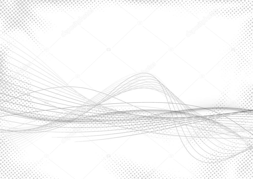 Modernistic abstract line art wave background, vector, illustration