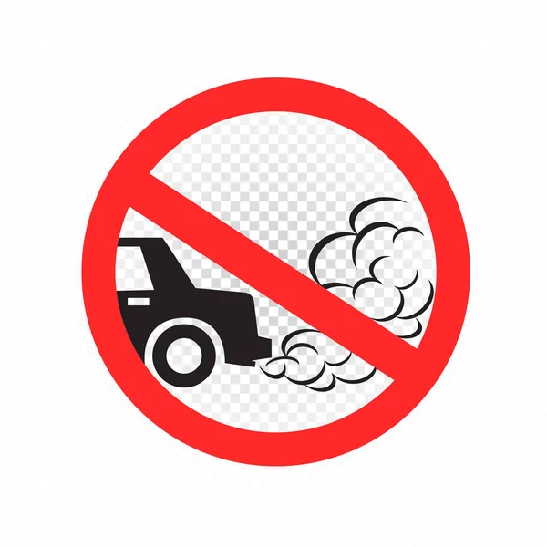 No idling engine off sign icon — Stock Vector