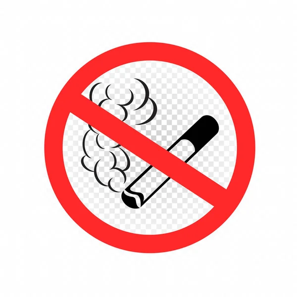 Ikona s znak není kouření cigaret — Stockový vektor