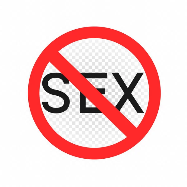 Sex Text Sign Symbol Icon White Transparent Background Forbidden Orgasm — Stock Vector