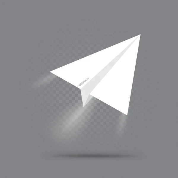 Kağıt origami uçak fly — Stok Vektör
