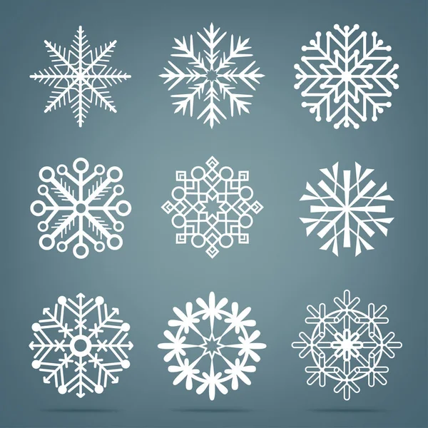 Frosty snow set — Stock Vector