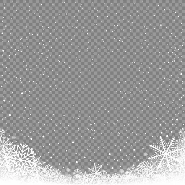 Schnee Ecke Hintergrund transparent — Stockvektor