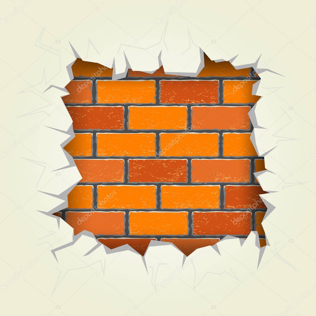 square hole in the brick wall