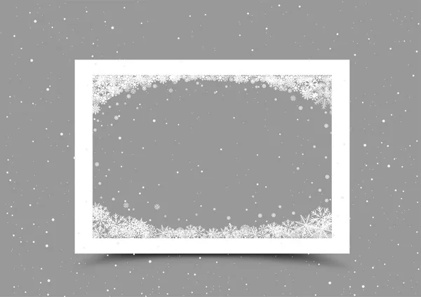 A4 纸架与雪在角落 — 图库矢量图片